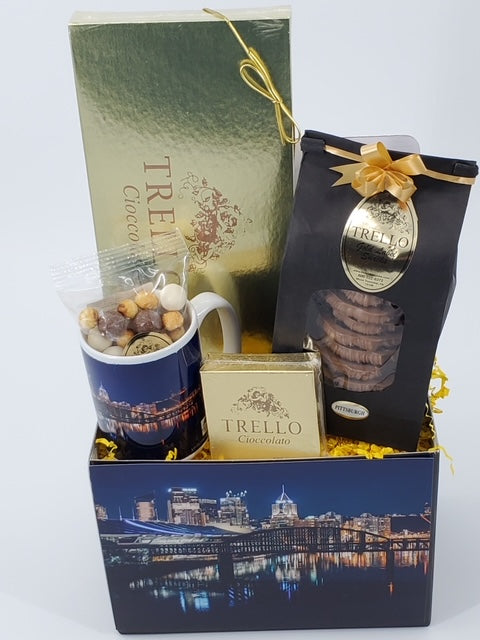 “Pittsburgh Night Allegheny River” Basket