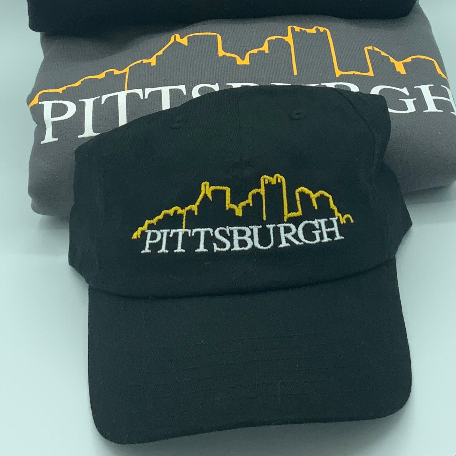 Embroidered Pittsburgh Skyline Twill Cap