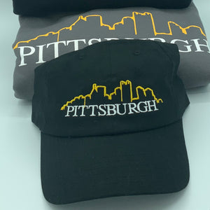 Embroidered Pittsburgh Skyline Twill Cap
