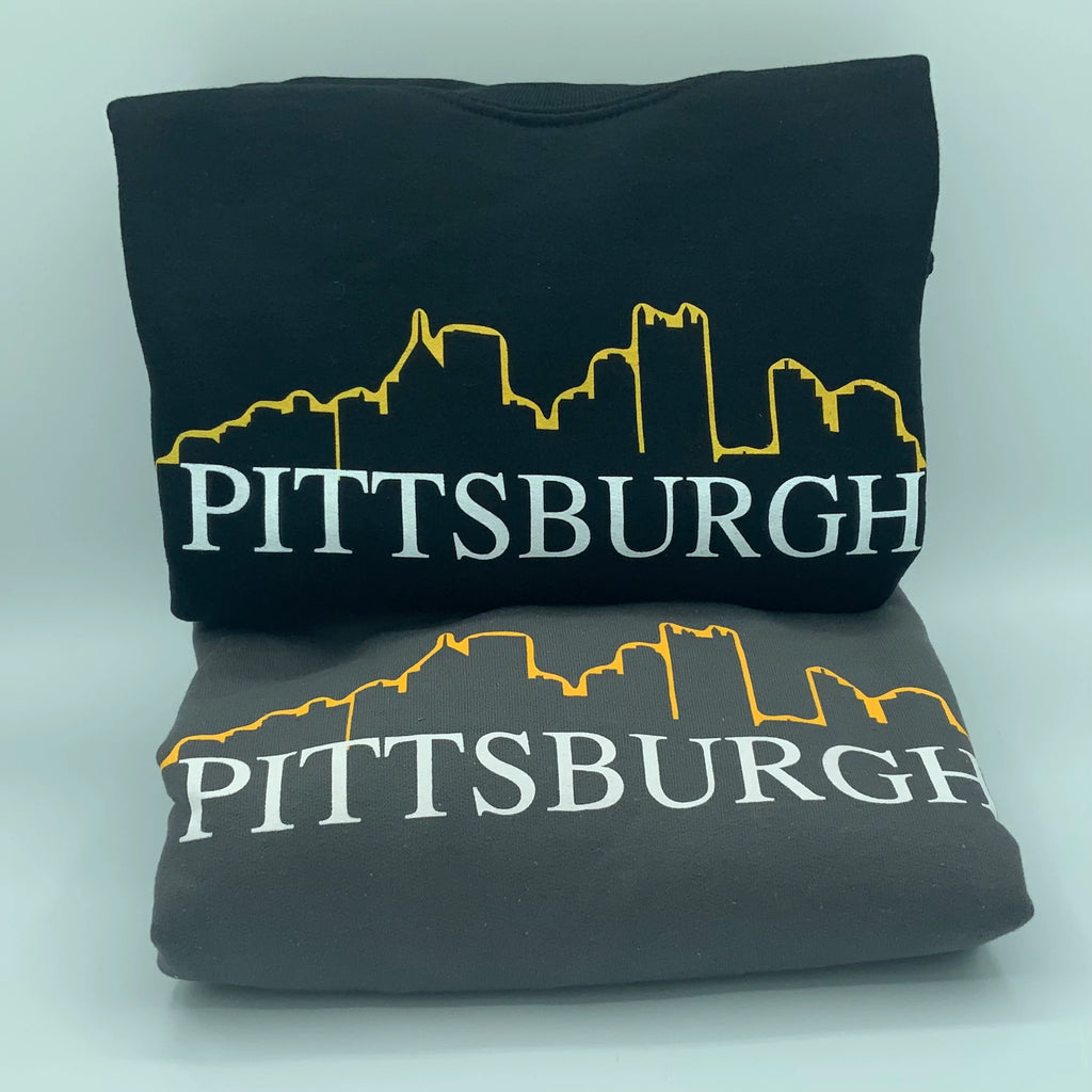 Pittsburgh Skyline Hooded Sweatshirt - Charcoal