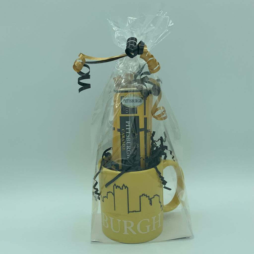 Pittsburgh Skyline Yellow Mug & Chocolate, Gift Set