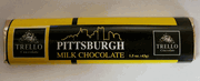 Trello 1.5 oz Black and Gold Pittsburgh Skyline Chocolate Bar - Various Flavors